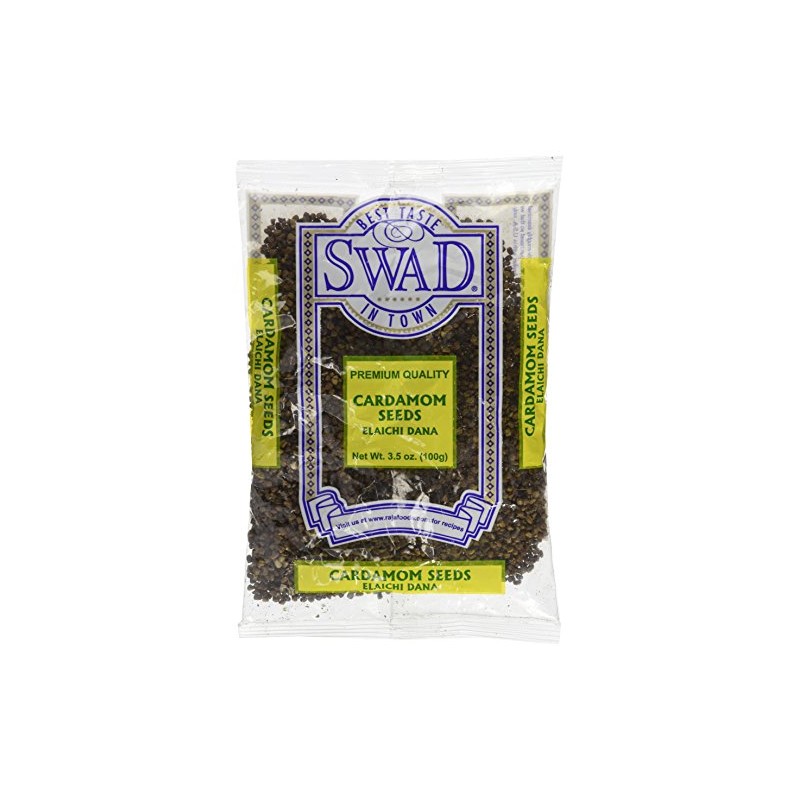 Swad Premium Quality Cardamom Seeds Decorticated (Elaichi Dana) / 100g.,