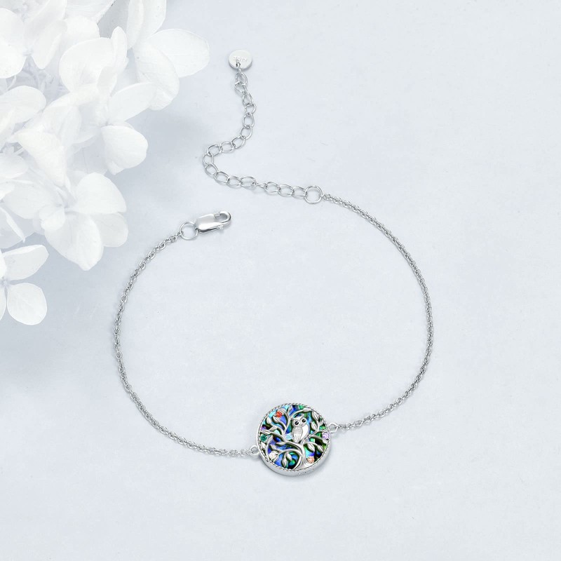 ONEFINITY Owl Bracelet Sterling SilverTree of Life Owl Bracelet Jewelry