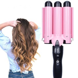 MODVICA 3 Jumbo Barrel Curling Iron Wand 32mm Hair Waver Temperature Adjustable Ceramic Big Waves Hair Crimper (1.25'')