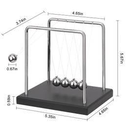 QLKUNLA Newtons Cradle Balance Balls Science Physics Gadget Desktop Decoration Kinetic Motion Toy for Home and Office