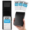 Resurhang 3 Pcs Reporters Notebook with PU Leather Cover Pen