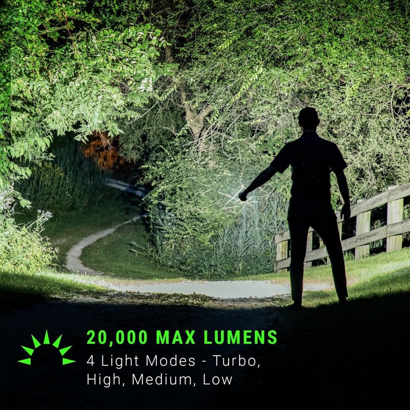 LitezAll 27878 Kodiak Kong 18,000 Lumen Rechargeable Tactical Flashlight