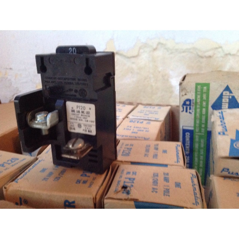BULLDOG P120 PUSHMATIC 20A, 1 POLE CIRCUIT BREAKERS ITE STYLE