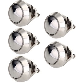 E Support 12mm Anti Vandal Momentary Metal Push Button Toggle Switch Pack of 5