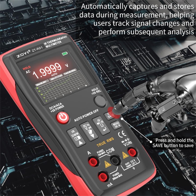 ZOYI Thermal Imaging Camera 2 in 1 True RMS Multimeter