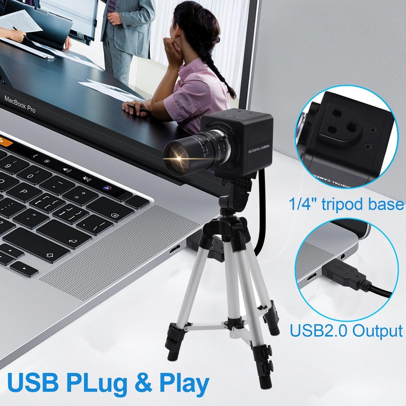 MMlove 8MP USB Camera High Speed 30fps 5-50mm 10X Optical