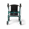 Medline Aluminum Rollator Walker with Seat, Folding Mobility Rolling Walker
