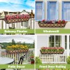 30-Inch Rust-Resistant Metal Window Box Planters with Coco Liners –