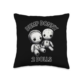 Dump Donny 2 Dolls Two Dolls Trump Tariffs Humor Throw Pillow