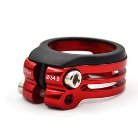 Fouriers CNC Alloy Seatpost Clamp Fixed 31.8mm/34.9mm Waterproof Superlight(34.9red)
