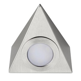 Bright Source Bright Source LED Triangular Pyramid Cabinet Cupboard Unit Shelf Light, Satin Nickel, 220lm, 3CCT Switchable 3000K 4000K 6000K