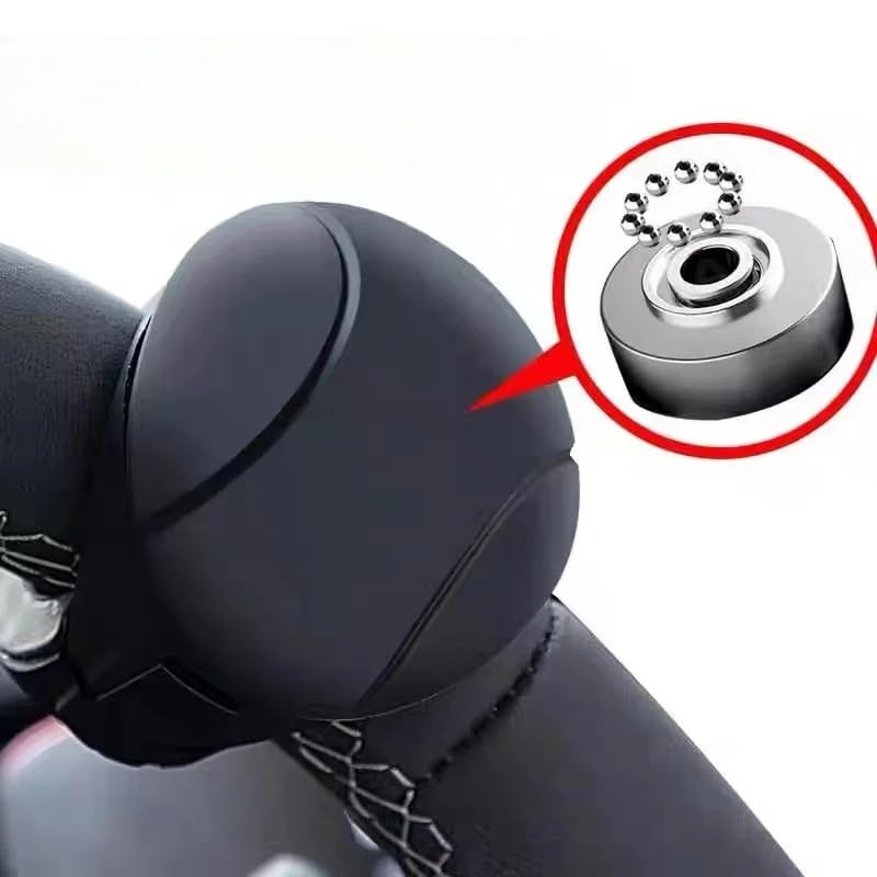 【Car Steering Wheel Spinner】 One hand operable oval handle, quiet