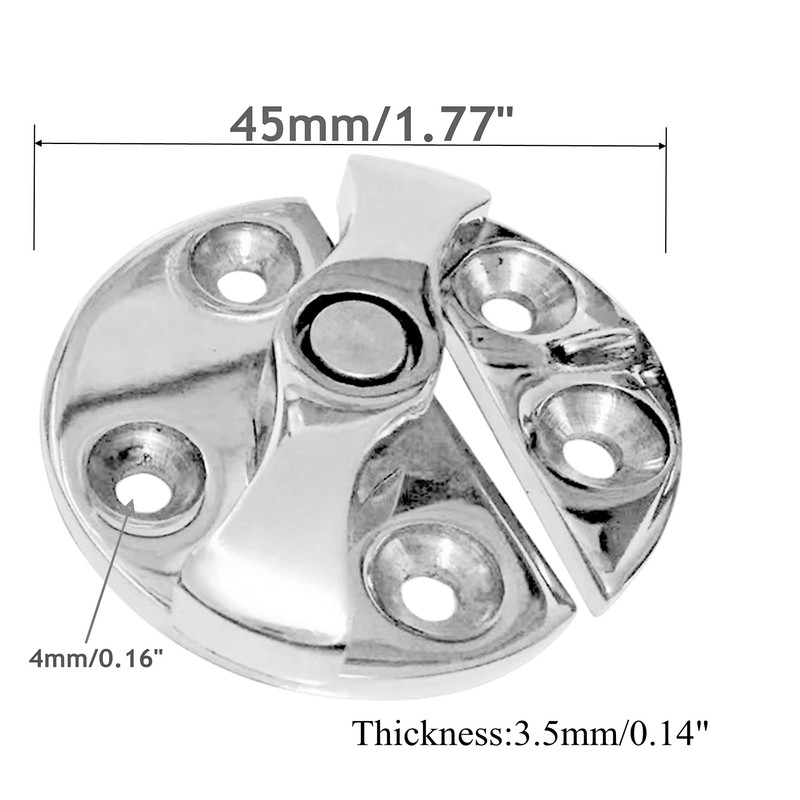 Stainless Steel 316 Boat Door Cabinet Hatch Round Turn Button