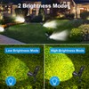 T-SUN (2 Pack LED Solar Spotlight, Waterproof Outdoor Security Garden