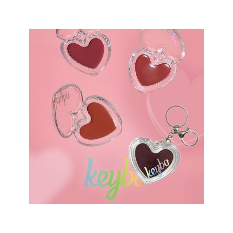 KEYBO Heart Keyring Lip & Cheek 1color, Color:04 20°C Mauve