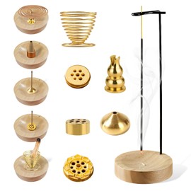8-in-1 Wooden Upside Down Incense Holder Incense Stick Holders Incense Burner Holder Incense Holders for Sticks Ash Catcher Insensé Sticks Holder for Yoga Meditation SPA Home Decor Tea Room Bedroom