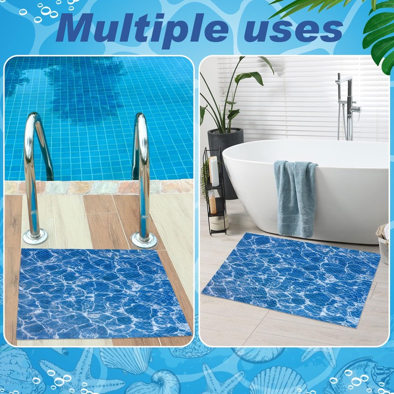 Drydiet 36" x 36" Above Ground Pool Ladder Mat, Swimming
