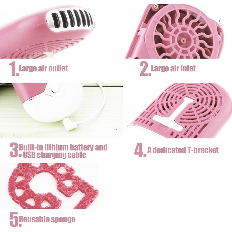 Elctric Mini Eyelash Dryer Fan with Hanging Rope - Multi-Function