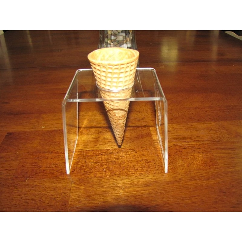 Engraved Acrylic Single Cone Ice Cream Cone Holder