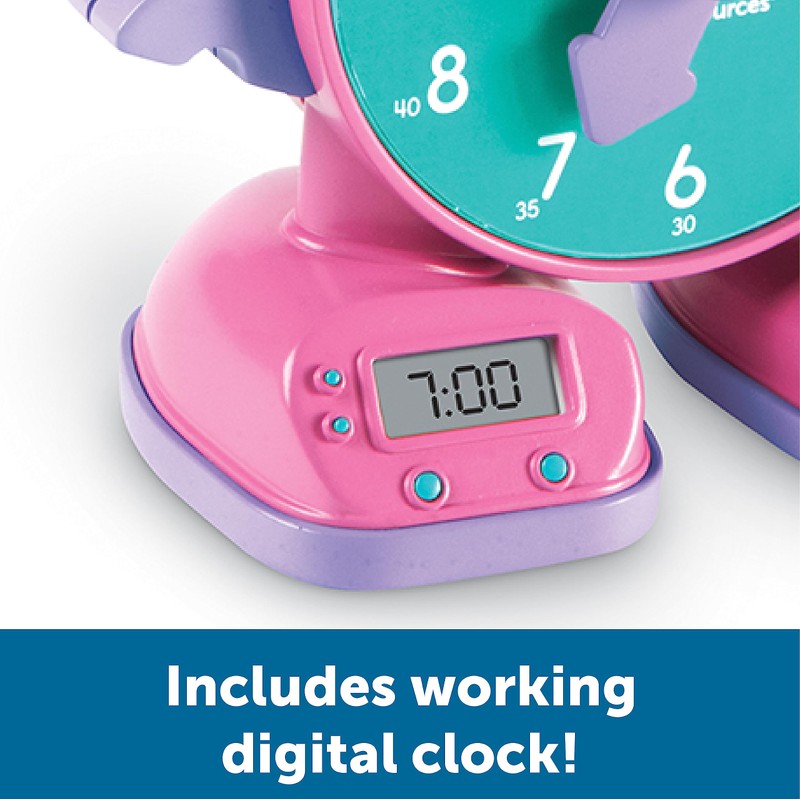 Learning Resources Tock The Learning Clock Pink - Digital Clock