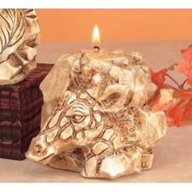 Small Giraffe Carved Stone Candle