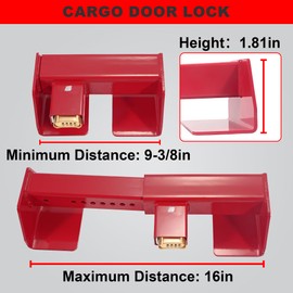 Heavy Duty Cargo Door Equipment Lock, Combination Security Lock, Fits Vertical Bars 9-3/4”-16” Apart(Combination)