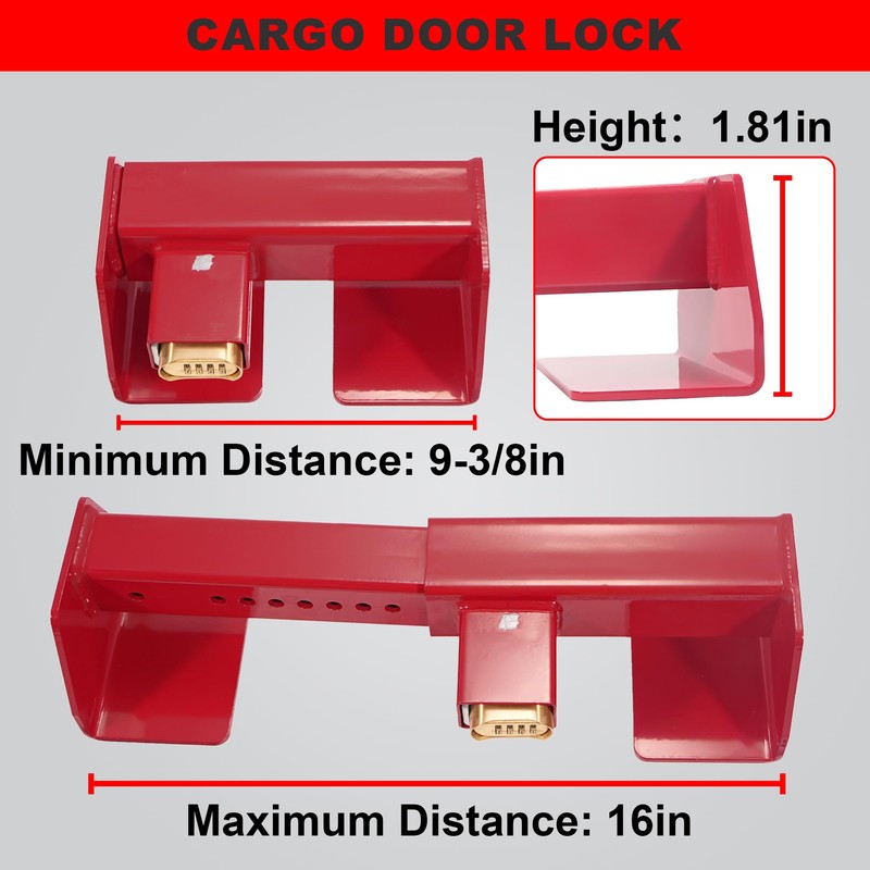 Heavy Duty Cargo Door Equipment Lock, Combination Security Lock, Fits