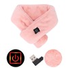 USB Heated Scarf Adjustable Neck Heating Scarf Detachable Plush Warming