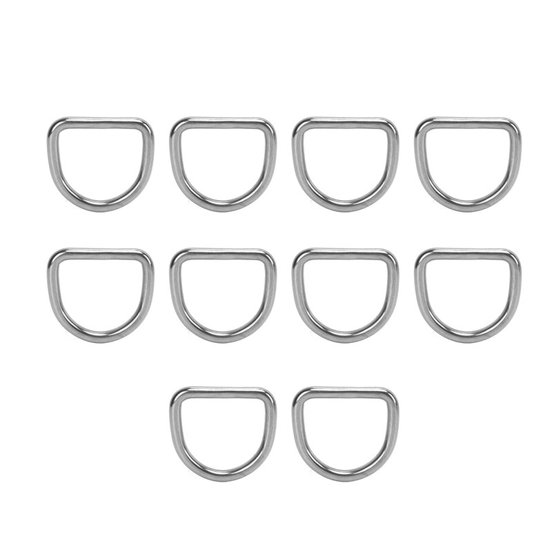 10pcs 316 Stainless Steel D Ring Semi Circular Welded D