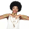 Liliaafar Gold African Jewelry Set for Women Afro Wig Hair