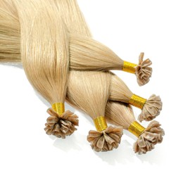hair2heart 50 x Bonding Extensions Made from Real Hair, 30/40/50 cm, 0.5 g Strands, Straight - Hair Extensions 30cm