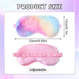 Kaisibum Pack of 6 Sleeping Masks Women Children Sleeping Mask Plush Sleeping Mask Multicoloured Blindfold Soft Eye Mask for Children Girls