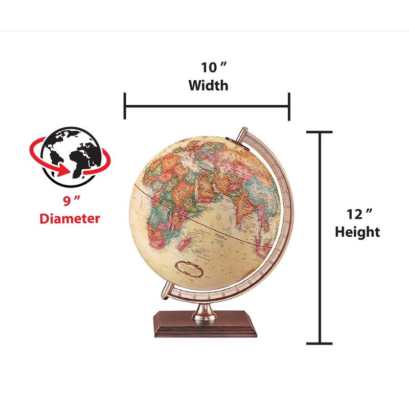 Replogle Globes Forester Globe, Antique Ocean, 9-Inch Diameter, Small, Multi