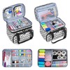 BAFASO Double Layer Sewing Accessories Organizer with 2 Detachable Pouches,