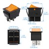 Baomain 2-Pack Rocker Switch with Yellow LED Light,ON/Off DPST 4-Pin