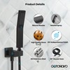 gotonovo Oil-Rubbed Bronze Solid Brass Hand Held Shower Head Wall