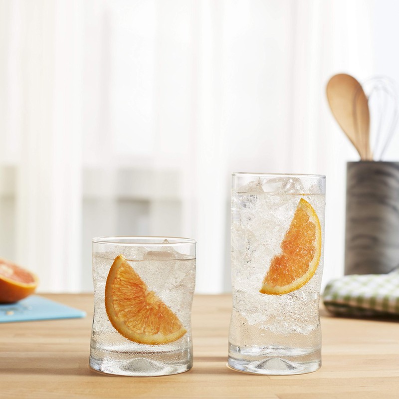 Libbey Impressions 16-Piece Tumbler and Rocks Glass Set