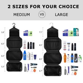 homchen Hanging Travel Toiletry Bag, Waterproof Folding Portable Cosmetic Bag, Wash Bag for Men and Women…