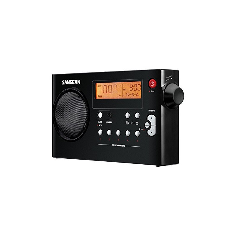 Sangean PR-D7 AM/FM Digital Portable Radio with Built-in Battery Charger