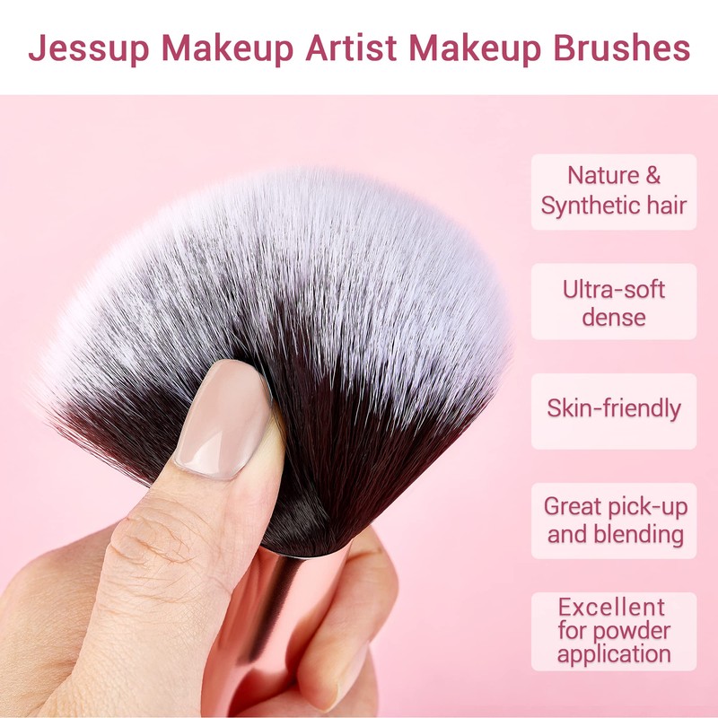 Jessup Makeup Brush Set, 25-Piece Cosmetic Makeup Brush Set For