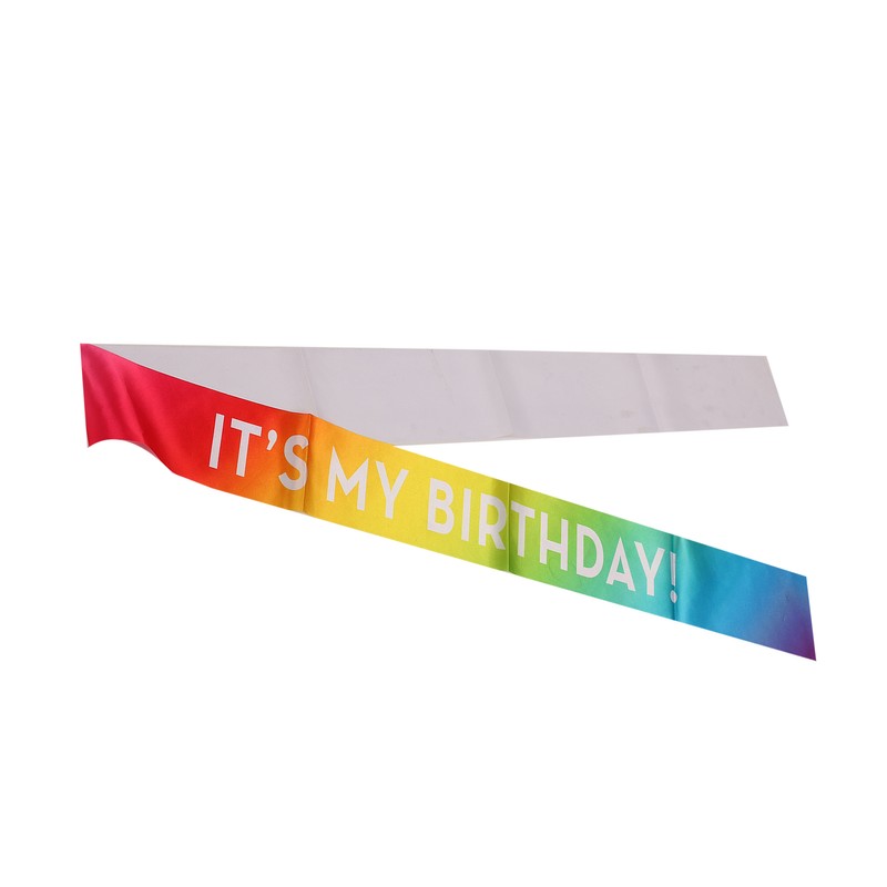 6 Pcs Birthday Sash Reusable Soft Comfortable Colorful Satin Birthday