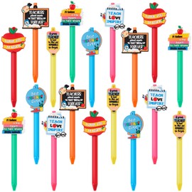 ReliThick 18 Pcs Funny Teacher Pens Valentine's Day Gifts for Teacher Teacher Appreciation Pens Bulk Teacher Pens Gift for Teacher School Office Supplies(Teacher)