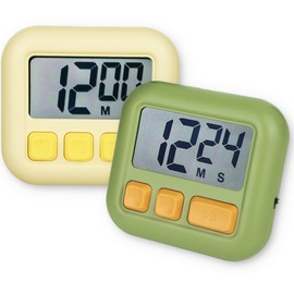 LinkWheres Live Digital Timer, magnetizable Timer for Live Streaming, Cooking, Teacher, Learning, Sports, Baking with AAA Battery Included 2 Pack
