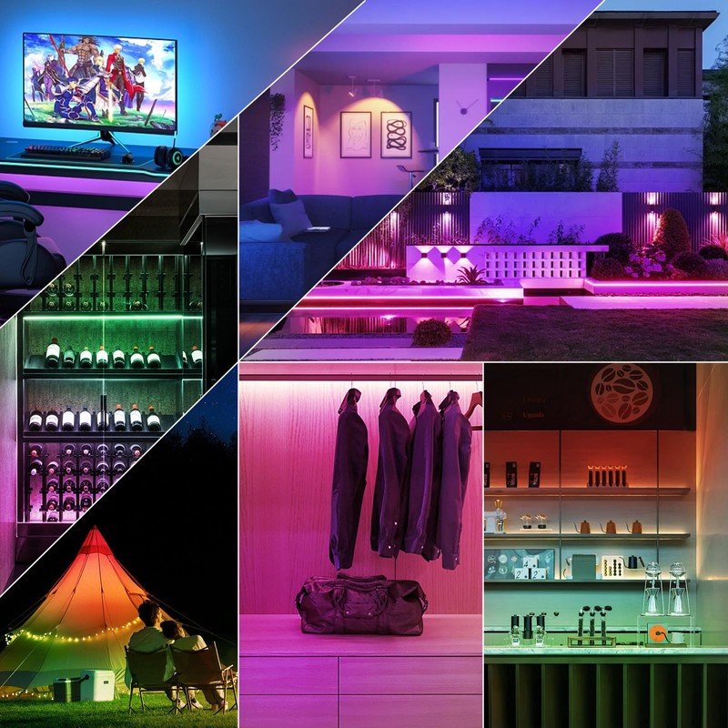 LEPOTEC Motion Sensor Cabinet Lighting,RGB LED Closet Lights Wireless USB