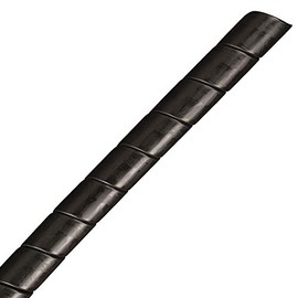 Black Spiral wrap designed to to fit 1/2" hydraulic hose size. Hose Range 0.47" - 0.86", 66' length