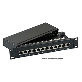 Helos EFB Elektronik 37737.12 1U patch panel - EFB Elektronik 37737.12, 10000 Mbit/s, Cat6a, 22/24, Grey, 1U