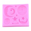 MIYAHOUSE Sun Moon Face Fondant Mold Sun Face Star Silicone