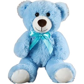 Gjlzfwbx Teddy Bear Plush Toy, 13.5 inch Teddy Bear Stuffed Animal Birthday for Kids Girl Friends（Blue