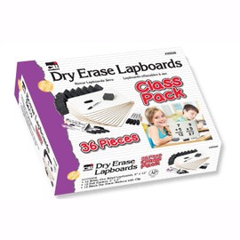 Charles Leonard Dry Erase Lapboard Class Pack, Includes 12 each of Whiteboards, 2 Inch Felt Erasers and Black Dry Erase Markers (35036), 12 Sets