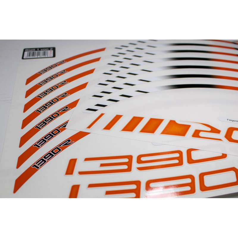Felgenrand Aufkleber Motorcycle Compatible with KTM 1390 Super Duke R